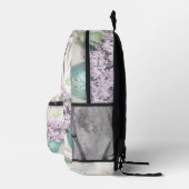 パープルライラックス花瓶ブックヨーロッパ通り プリントバックパック (右)