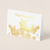 パープルライラック悔やみや弔慰金ゴールド 箔カード (正面)