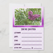 パープルライラック招待状あなたへ特別なイベント シーズンカード (正面)