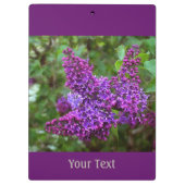 パープルライラック春デーパーソナライズされた クリップボード (裏面)