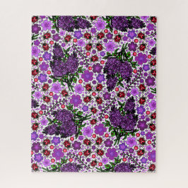 パープルライラック， Ladybugs NH州記号オンホワイト ジグソーパズル