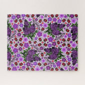 パープルライラック， Ladybugs NH州記号オンホワイト ジグソーパズル (横)