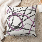 パープルラインデザインレトロ装飾用クッション クッション (ブランケット)