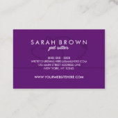 パープルラインロゴキャットドッグペット 名刺 (裏面)