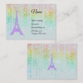 パープルライン石エッフェルタワーブライト 名刺 (正面/裏面)