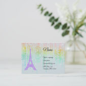 パープルライン石エッフェルタワーブライト 名刺 (スタンド正面)