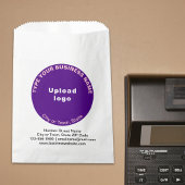 パープルラウンドビジネスブランドオン紙バッグ フェイバーバッグ