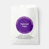 パープルラウンドビジネスブランドオン紙バッグ フェイバーバッグ (正面)