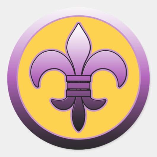 パープルラウンド(紋章の)フラ・ダ・リシール ラウンドシール (正面)