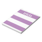 パープルラグビーストライプズパーソナライズされた ノートパッド (回転)