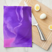 パープルラズベリエレガントーフローラ キッチンタオル (四つ折り)