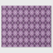 パープルラッアーガイルピング紙 ラッピングペーパー (フラット)