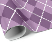 パープルラッアーガイルピング紙 ラッピングペーパー (ロールコーナー)
