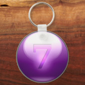 パープルラッキー7 キーホルダー (正面)