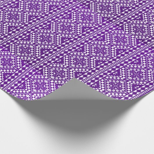パープルラッピングプリントにパレスチナのタスリーズ紙 ラッピングペーパー (角)