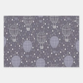 パープルラッピング紙フラットシートセット3 ラッピングペーパーシート (正面2)