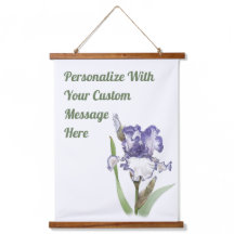 パープルラッフルアイリスフローラ植物美術カスタム