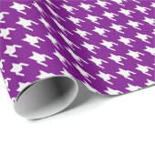 パープルラッ千鳥格子のピング紙 ラッピングペーパー (ロールコーナー)