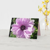 パープルラナンキュラス 春の花の花束 カード (黄色い花)