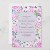 パープルラヌカルスアネノメフローラ結婚リース 招待状 (正面)