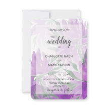 パープルラバンダーウォーターカラーエレガントフローラ