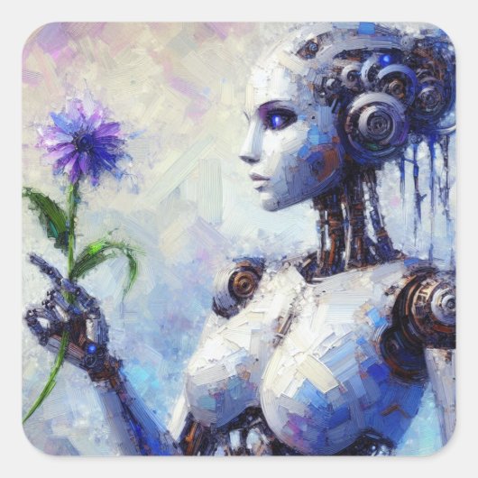 パープルラバー – フューチュリストシリーズ美術コレクション スクエアシール (正面)