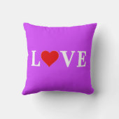 パープルラブエレガントハートスタイリッシュ クッション (裏面)