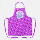 パープルラブエレガントハート エプロン (正面)
