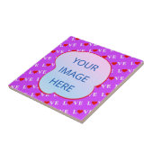 パープルラブエレガントハート タイル (側面)