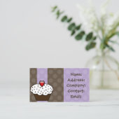 パープルラブカップケーキビジネスカード 名刺 (スタンド正面)