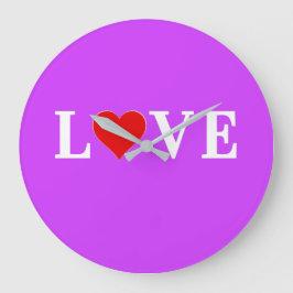 パープルラブシモダンック ラージ壁時計