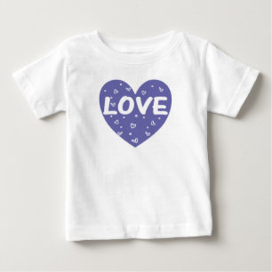 パープルラブハート ベビーTシャツ