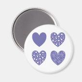 パープルラブハート マグネット (正面/裏面)