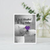 パープルラブポーラーベア ポストカード (スタンド正面)