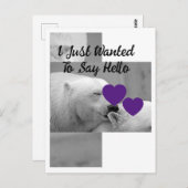 パープルラブポーラーベア ポストカード (正面/裏面)