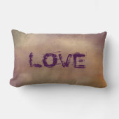 パープルラブレタリング ランバークッション (正面)