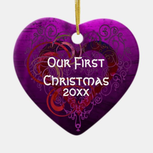 パープルラブ セラミックオーナメント (正面)