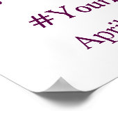 パープルラブ フローラルチック ブライダルシャワー フォトブース ポスター (角)