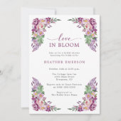 パープルラブ ブライダルシャワー 招待状 (正面)