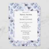 パープルラベかわいらしンダーフラワーズブライダルシャワー 招待状 (正面/裏面)