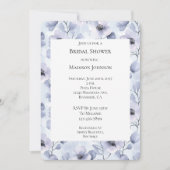 パープルラベかわいらしンダーフラワーズブライダルシャワー 招待状 (正面)