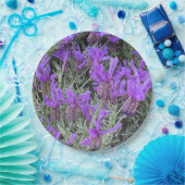 パープルラベスペインのンダー開花フローラ ペーパープレート (パーティー)