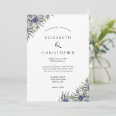 パープルラベフォーマルンエレガントダ結婚ーズ 招待状 (スタンド正面)