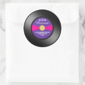 パープルラベル ビニール 45 レコード 個人住所 ラウンドシール (バッグ)