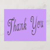 パープルラベンダーありがとうあいさつ葉書 ポストカード (正面)