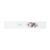 パープルラベンダーとスミレの花 招待状ベリーバンド (フラット)