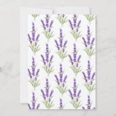 パープルラベンダーアンティークフレーム70誕生日 招待状 (裏面)