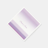 パープルラベンダーウォーターカラーエレガントなウェディングナプキンス スタンダードカクテルナプキン (角)
