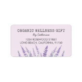 パープルラベンダーウォーターカラーフローラ差出人住所 ラベル (正面)