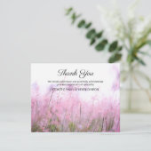 パープルラベンダーガーデン葬儀ありがとうノートカード サンキューカード (スタンド正面)